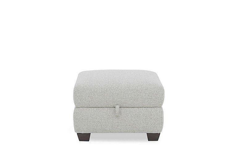 Hetty Fabric Storage Footstool - Oyster