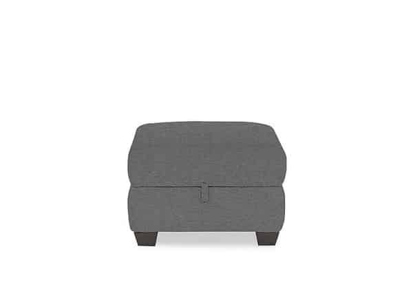 Hetty Fabric Storage Footstool  Charcoal Grey | Bed Sava