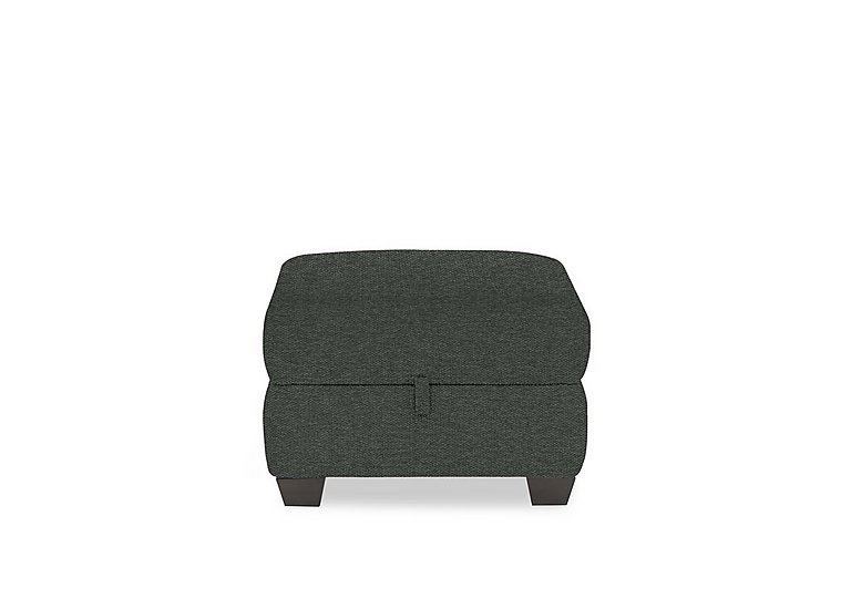 Hetty Fabric Storage Footstool - Moss Green