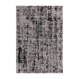 Kuza Abstract Rug  160cm x 230cm  Black | Bed Sava
