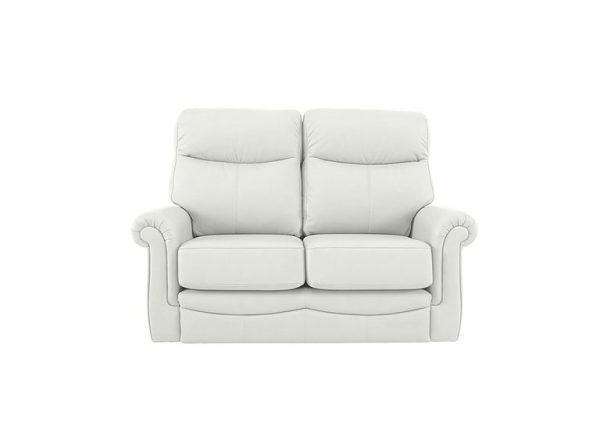 G Plan  Avon Small 2 Seater Leather Sofa  Oxford Chalk | Bed Sava