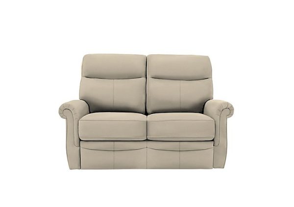 G Plan  Avon Small 2 Seater Leather Sofa  Oxford Mushroom | Bed Sava