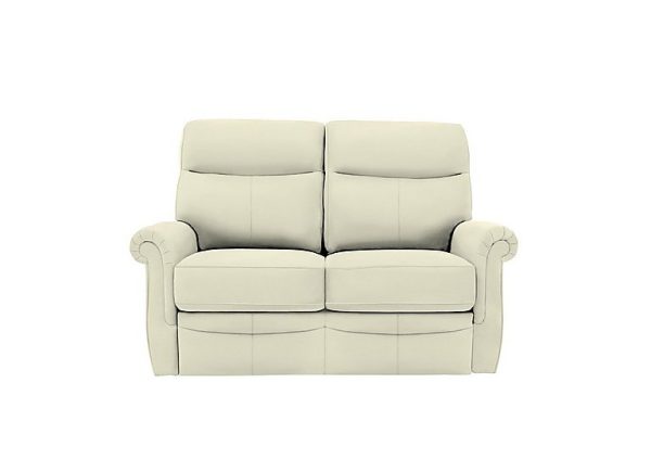 G Plan  Avon Small 2 Seater Leather Sofa  Cambridge Chalk | Bed Sava