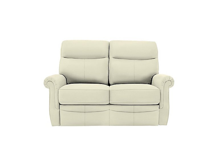 G Plan  Avon Small 2 Seater Leather Sofa  Cambridge Chalk | Bed Sava