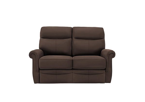 G Plan  Avon Small 2 Seater Leather Sofa  Capri Chocolate | Bed Sava