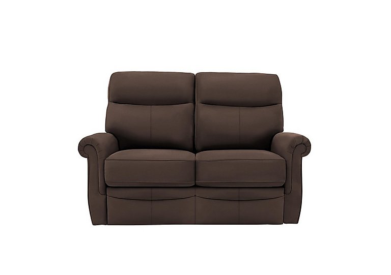 G Plan  Avon Small 2 Seater Leather Sofa  Capri Chocolate | Bed Sava