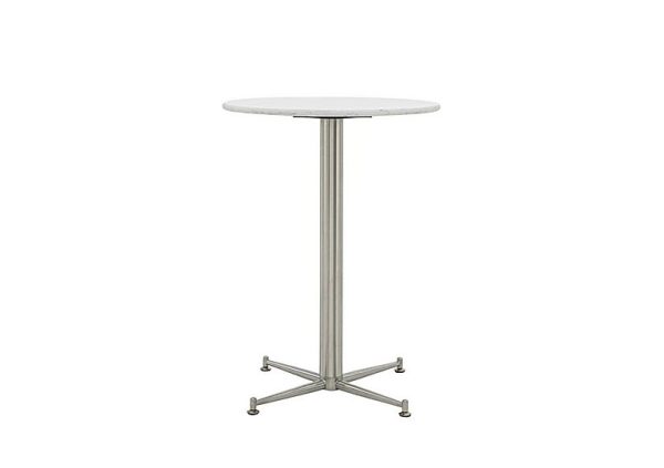 Cortina Round Bar Table  70 cm  Bianco Miami Quartz | Bed Sava