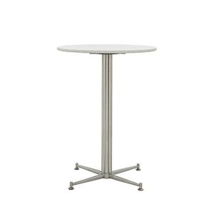Cortina Round Bar Table  70 cm  Starlight White Quartz | Bed Sava