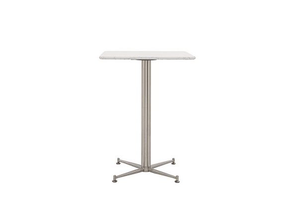 Cortina Square Bar Table  70 cm  Bianco Miami Quartz | Bed Sava