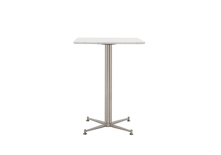 Cortina Square Bar Table - 70-cm - Bianco Miami Quartz