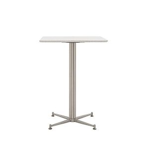 Cortina Square Bar Table  60 cm  Starlight White Quartz | Bed Sava