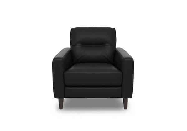 World of Leather  Jules Leather Chair  Black | Bed Sava