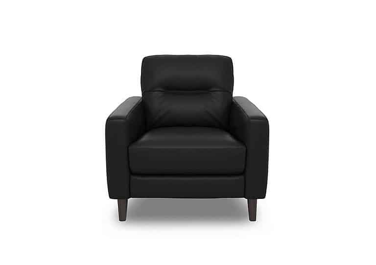 World of Leather - Jules Leather Power Recliner Chair - Black