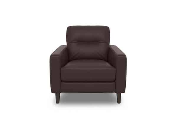 World of Leather  Jules Leather Chair  Dark Brown | Bed Sava