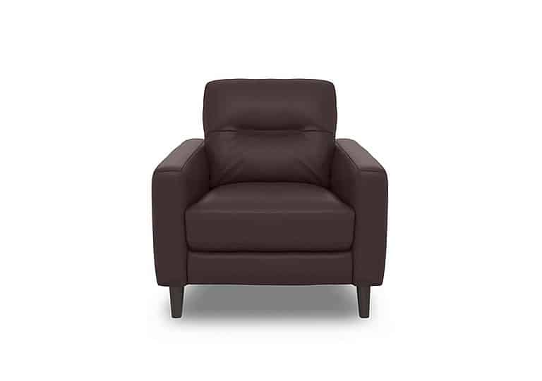 World of Leather - Jules Leather Power Recliner Chair - Dark Brown
