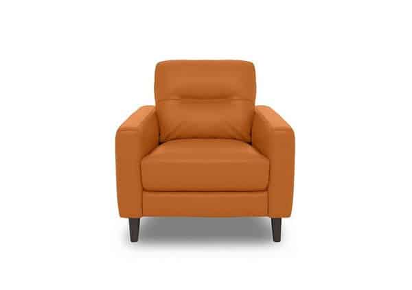World of Leather  Jules BV Leather Chair  BV Honey Yellow | Bed Sava