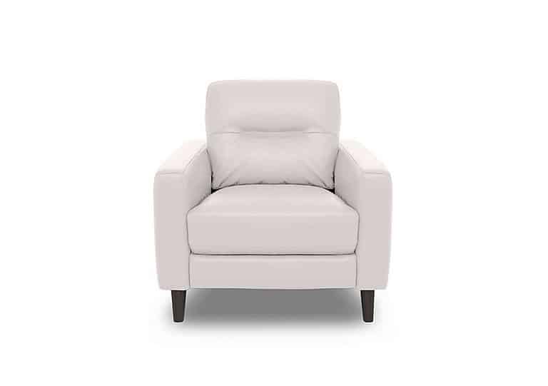 World of Leather  Jules BV Leather Chair  Frost | Bed Sava