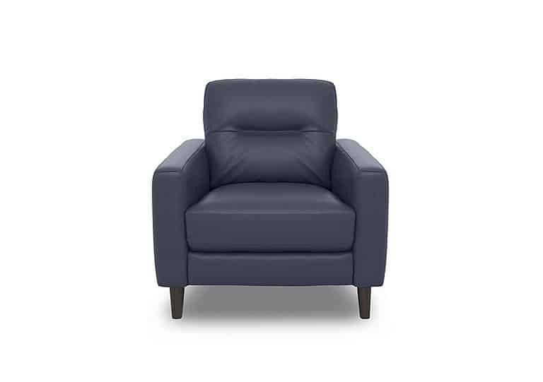 World of Leather - Jules HW Leather Power Recliner Chair - Ocean Blue