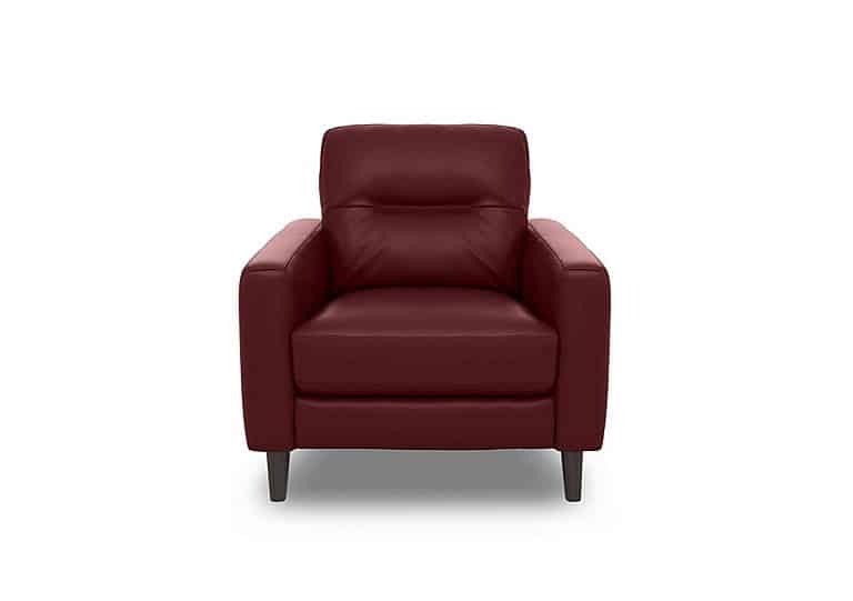 World of Leather - Jules HW Leather Power Recliner Chair - Deep Red