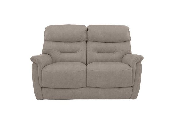 Chicago 2 Seater Fabric Sofa  Silver | Bed Sava