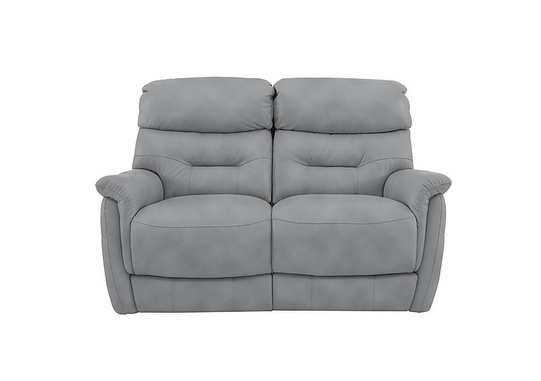 Chicago 2 Seater Fabric Battery Recliner Sofa - Bluish Grey