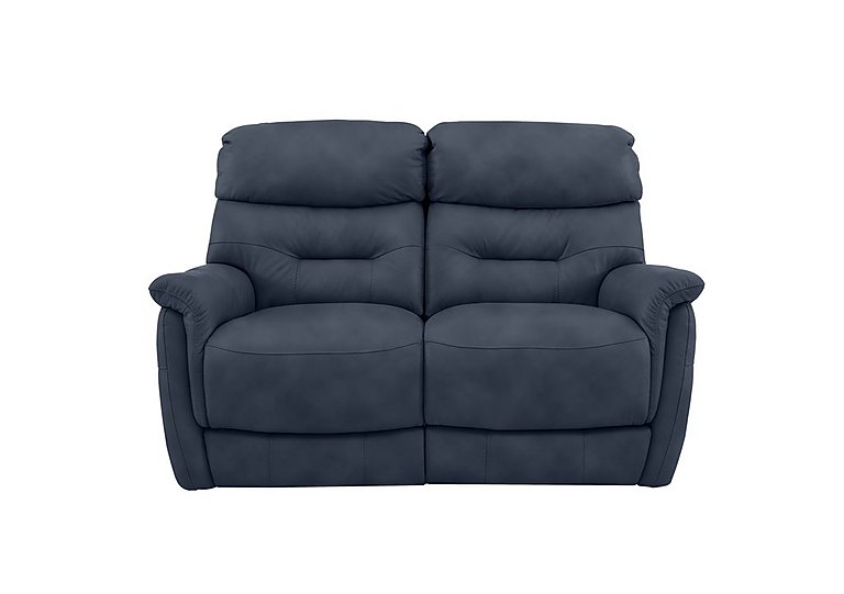 Chicago 2 Seater Fabric Battery Recliner Sofa - R23 Blue