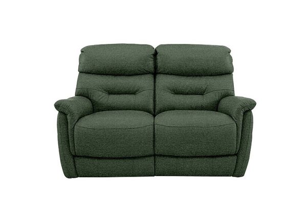 Chicago 2 Seater Fabric Battery Recliner Sofa  Moss Green | Bed Sava