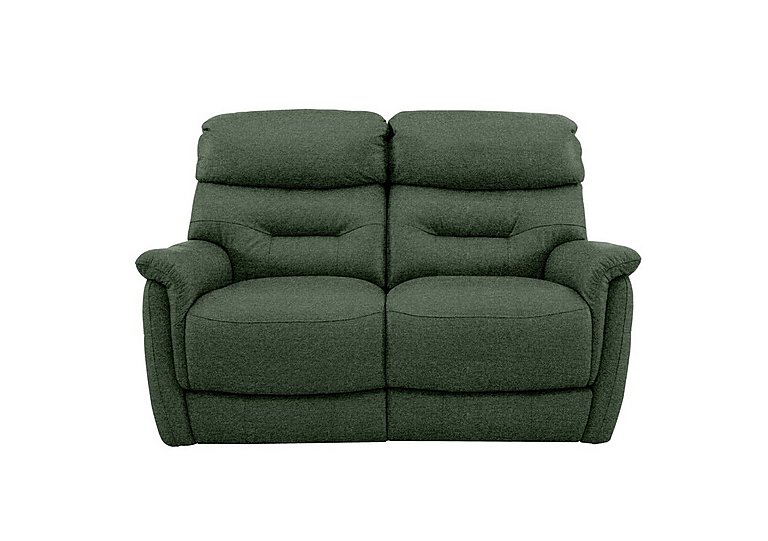 Chicago 2 Seater Fabric Battery Recliner Sofa - Moss Green