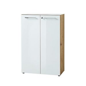 Alexi Filing Cabinet  Oak  White | Bed Sava