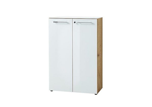 Alexi Filing Cabinet  Oak  White | Bed Sava