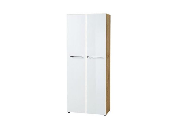 Alexi Tall Filing Cabinet  Oak  White | Bed Sava