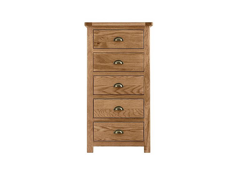 Atlantic 5 Drawer Tall Chest - Oak