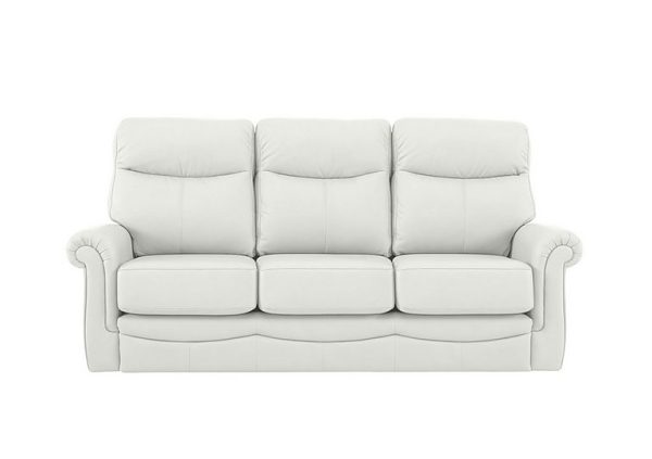 G Plan  Avon 3 Seater Leather Sofa  No Recliner  Oxford Chalk | Bed Sava