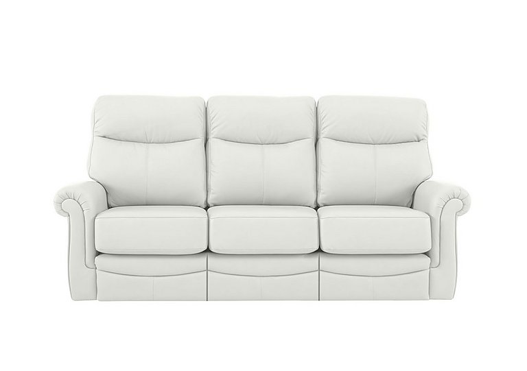 G Plan  Avon 3 Seater Leather Power Recliner Sofa  Oxford Chalk | Bed Sava