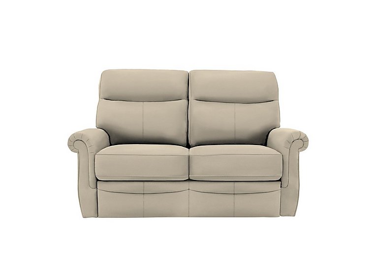 G Plan  Avon 2 Seater Leather Sofa  No Recliner  Oxford Mushroom | Bed Sava