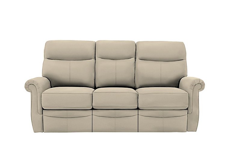 G Plan  Avon 3 Seater Leather Power Recliner Sofa  Oxford Mushroom | Bed Sava
