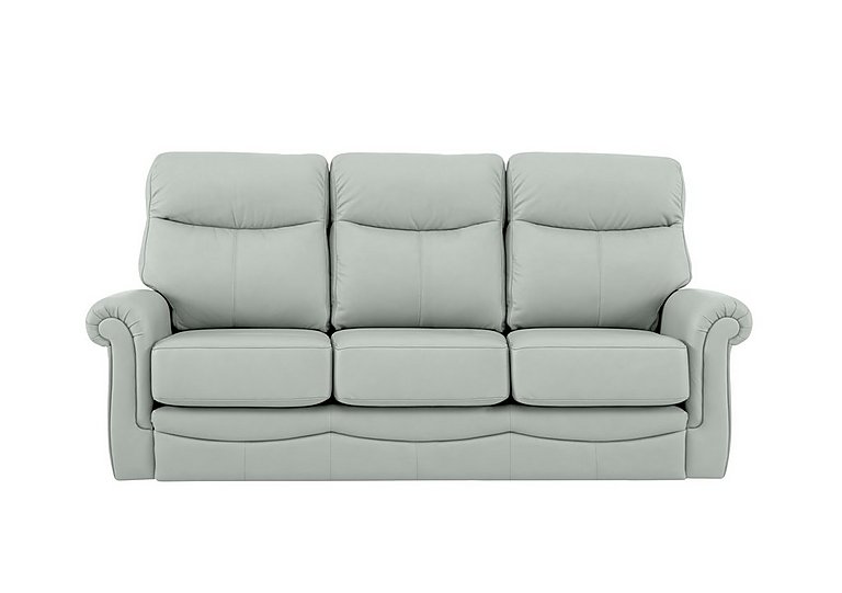 G Plan  Avon 3 Seater Leather Sofa  No Recliner  Cambridge Grey | Bed Sava
