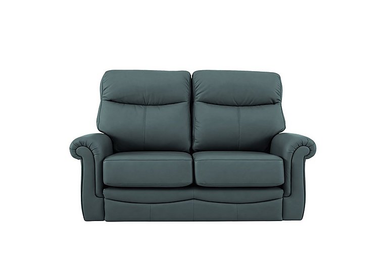 G Plan - Avon 2 Seater Leather Sofa - No Recliner - Cambridge Petrol Blue