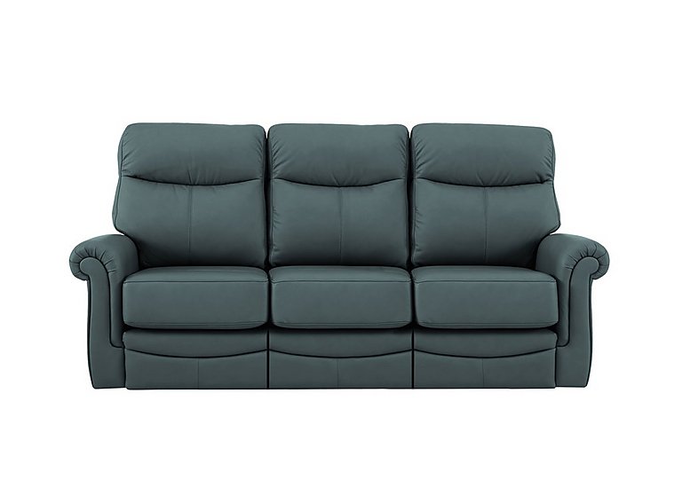 G Plan  Avon 3 Seater Leather Power Recliner Sofa  Cambridge Petrol Blue | Bed Sava