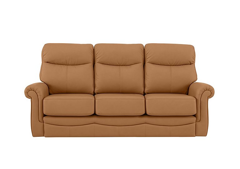 G Plan  Avon 3 Seater Leather Sofa  No Recliner  Cambridge Tan | Bed Sava