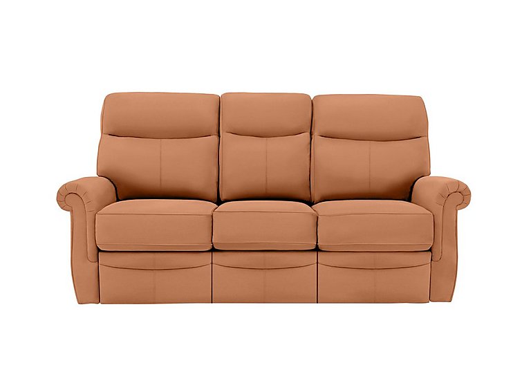 G Plan  Avon 3 Seater Leather Manual Recliner Sofa  Texas Tan | Bed Sava