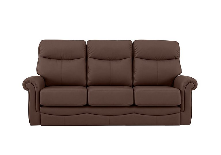 G Plan  Avon 3 Seater Leather Sofa  No Recliner  Capri Oak | Bed Sava