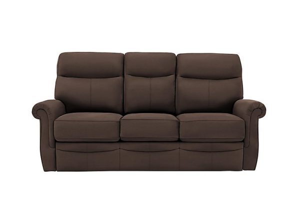 G Plan  Avon 3 Seater Leather Sofa  No Recliner  Capri Chocolate | Bed Sava