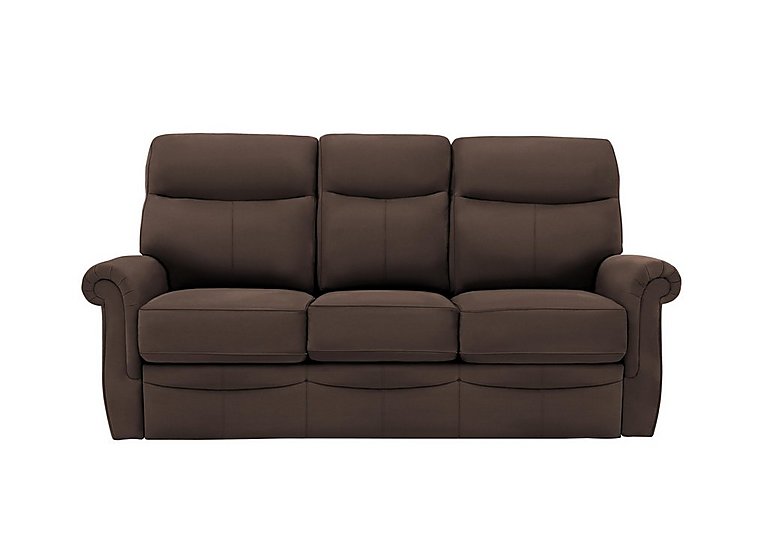G Plan  Avon 3 Seater Leather Sofa  No Recliner  Capri Chocolate | Bed Sava