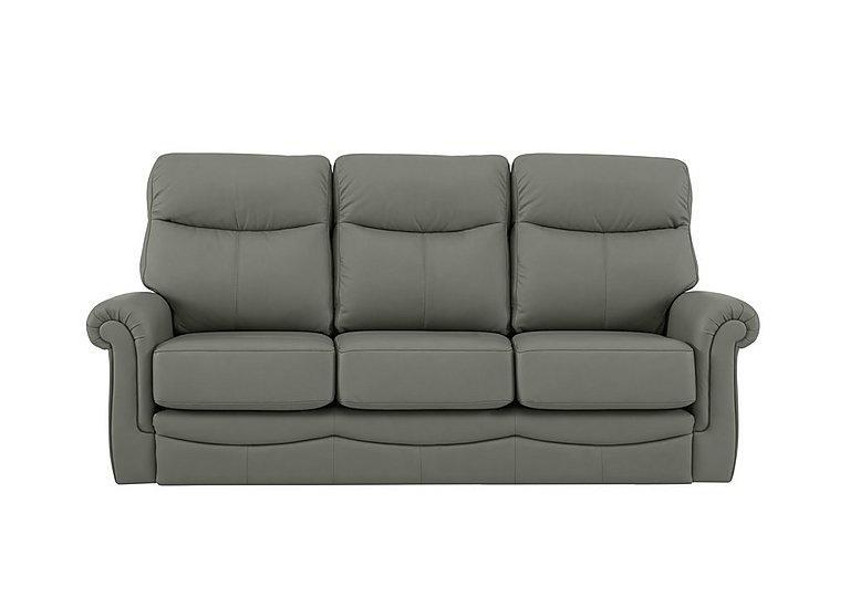 G Plan  Avon 3 Seater Leather Sofa  No Recliner  Capri Grey | Bed Sava