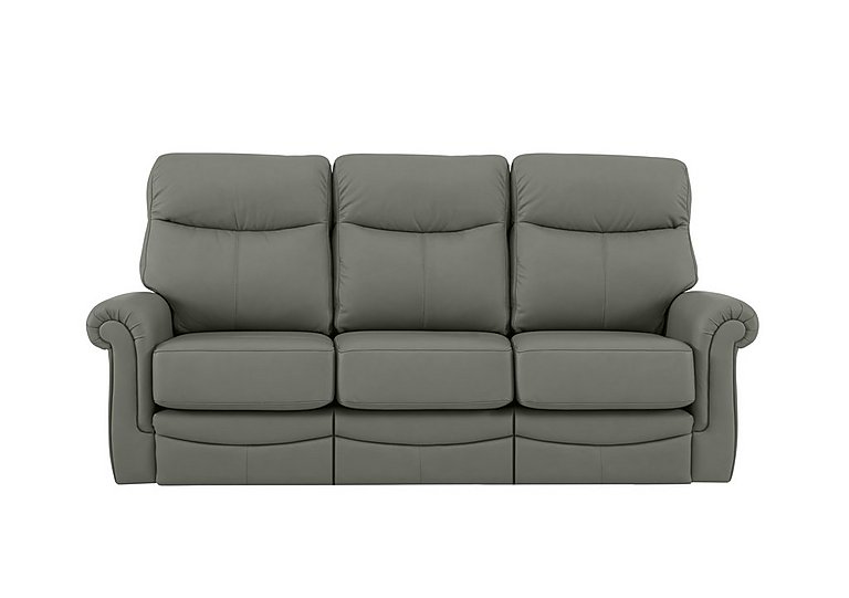 G Plan  Avon 3 Seater Leather Power Recliner Sofa  Capri Grey | Bed Sava