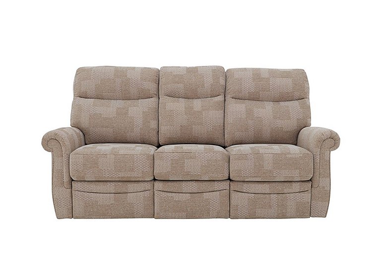 G Plan  Avon 3 Seater Fabric Manual Recliner Sofa  Faro Sand | Bed Sava