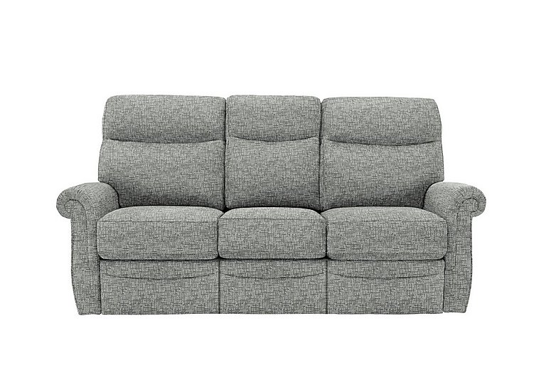 G Plan  Avon 3 Seater Fabric Manual Recliner Sofa  Remco Light Grey | Bed Sava