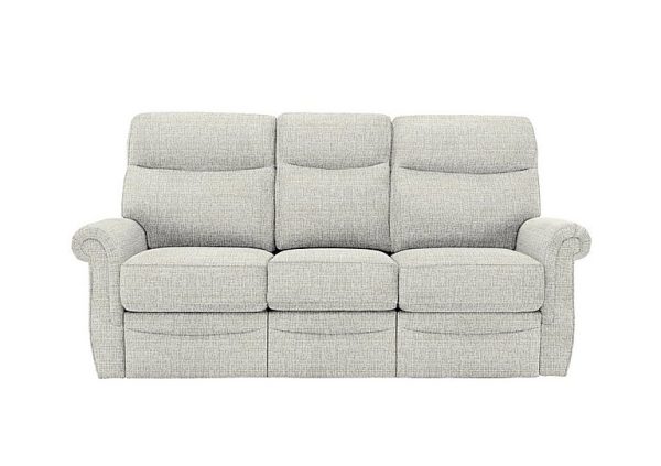 G Plan  Avon 3 Seater Fabric Power Recliner Sofa  Waffle Taupe | Bed Sava