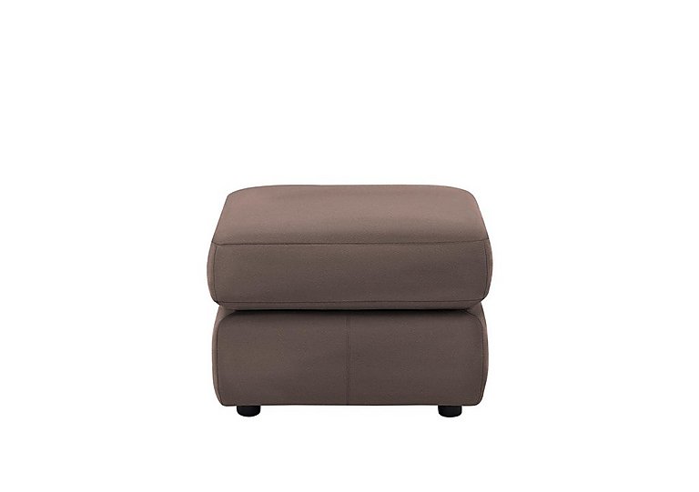 G Plan - Avon Leather Storage Footstool - Oxford Chocloate